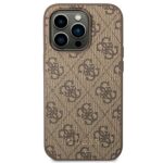 Guess GUHCP14XG4GFBR iPhone 14 Pro Max 6,7" brown hard case 4G Metal Gold Logo - imagine 3