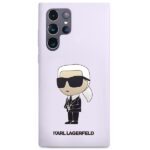 Karl Lagerfeld KLHCS23LSNIKBCU Sam S23Ultra S918 hardcase purple Silicone Ikonik - imagine 3