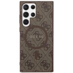 Guess GUHMS24LG4GFRW S24 Ultra S928 brown hardcase 4G Collection Leather Metal Logo MagSafe - imagine 3