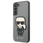 Karl Lagerfeld KLHCS22MOKPG S906 S22+ silver hardcase Saffiano Ikonik Karl`s Patch - imagine 2