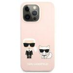 Karl Lagerfeld KLHMP13XSSKCI iPhone 13 Pro Max 6,7" hardcase light pink Silicone Ikonik K - imagine 4