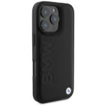 BMW BMHMP16LSLLBK iPhone 16 Pro 6.3" black hardcase Leather Hot Stamp MagSafe - imagine 4