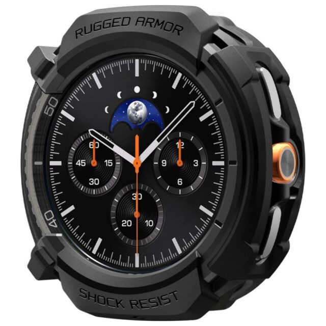 Spigen Rugged Armor Case for Samsung Galaxy Watch 8 Classic 46mm black - imagine 2