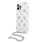 Guess GUHCP12LKSPESI iPhone 12 Pro Max 6,7" silver hardcase Peony Chain Collection - imagine 2