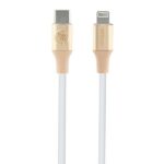 Guess GULMARG USB-C cable -Lightning 1.5m Fast Charging light gold Embossed Logo