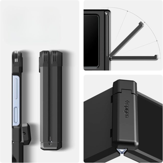 Case Spigen Tough Armor Pro Mag MagSafe for Samsung Galaxy Z Flip6 / Z Flip7 FE black - imagine 2