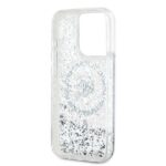 Karl Lagerfeld KLHMP15XLGKISGH iPhone15 Pro Max 6.7" hardcase transparent Liquid Glitter Karl Head M - imagine 7