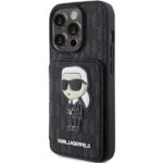 Karl Lagerfeld KLHCP15XSAKKNSCK iPhone 15 Pro Max 6.7" black hardcase Saffiano Cardslots and S - imagine 2