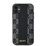 DKNY DKHMN61PCPVSLK iPhone 11 / Xr 6.1" black hardcase Leather Checkered Mono Pattern MagSafe - imagine 3