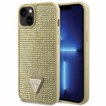 Guess GUHCP14SHDGTPD iPhone 14 / 15 / 13 6.1" gold hardcase Rhinestone Triangle
