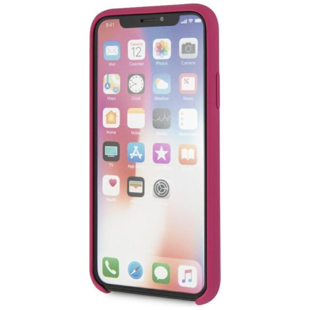 Karl Lagerfeld KLHCPXSLROG iPhone X/Xs hardcase fushia Silicone - imagine 6