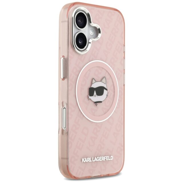 Case Karl Lagerfeld IML Choupette Head   Logo MagSafe for iPhone 17 pink - imagine 4