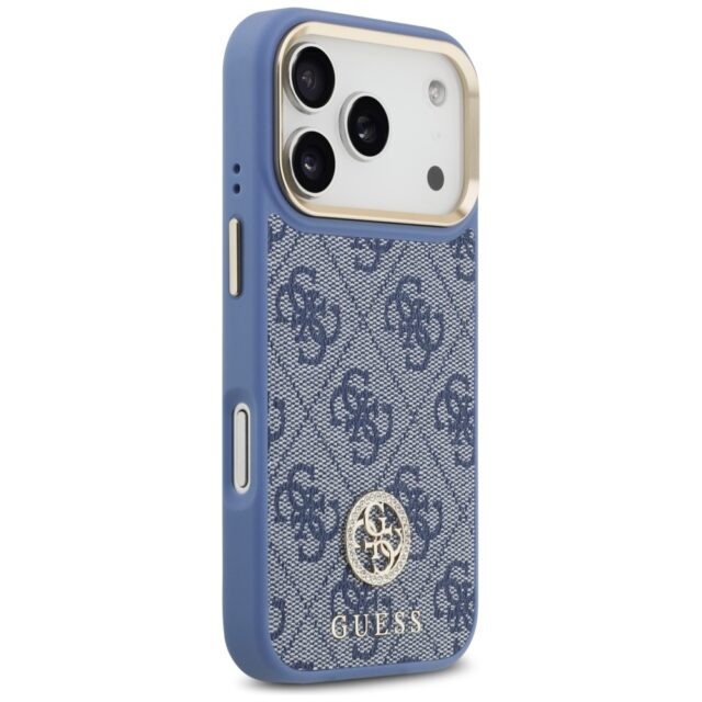 Case Guess 4G Strass Logo MagSafe for iPhone 17 Pro blue - imagine 4
