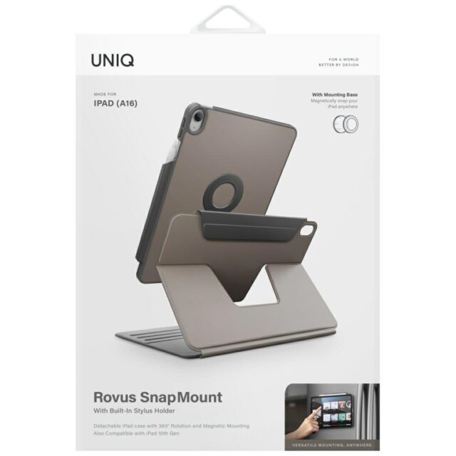 Case UNIQ Rovus Snapmount Magnetic 360 Rotating Detachable for iPad 11" A16 (2025) / iPad 10.9" 10 - imagine 10