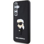 Karl Lagerfeld KLHCS24S3DRKINK S24 S921 black hardcase 3D Rubber Ikonik - imagine 2