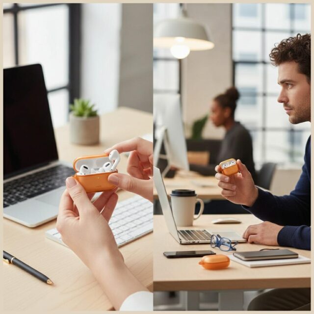 Etui UNIQ Veren do AirPods Pro 3          pomarańczowy - imagine 3