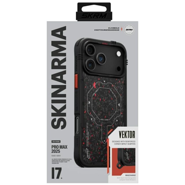 Skinarma Vektor Case for iPhone 17 Pro Max Magnetic Charging Black - imagine 5