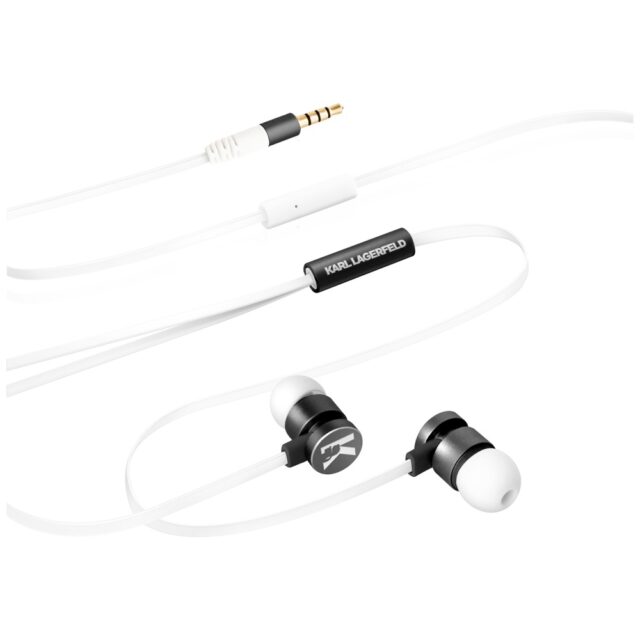 Karl Lagerfeld Headphones KLEPWIWH white&black 3,5mm - imagine 2