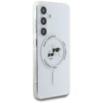 Case Karl Lagerfeld Button Karl & Choupette Heads Printed Logo MagSafe for Samsung Galaxy S25+ - imagine 4