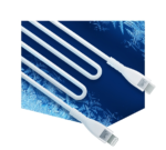 3MK HyperSilicone MFI USB-C/Lightning Cable White 1m 20W 3A - imagine 3