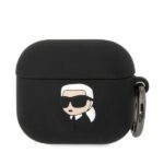 Karl Lagerfeld KLA3RUNIKK AirPods 3 cover black Silicone Karl Head 3D