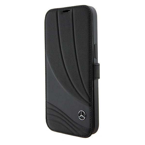 cps-6340332858402cbe838caeb5fd38a7b0-2025-12-06-20-11-51 Mercedes MEBKP15X8ROLK iPhone 15 Pro Max 6.7" Black Bookcase Leather Wave Pattern - imagine 1