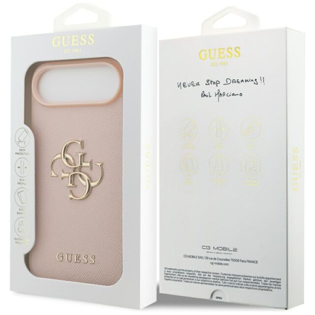 Guess Grained Big 4G & Classic Logo Case for iPhone Air Pink - imagine 8