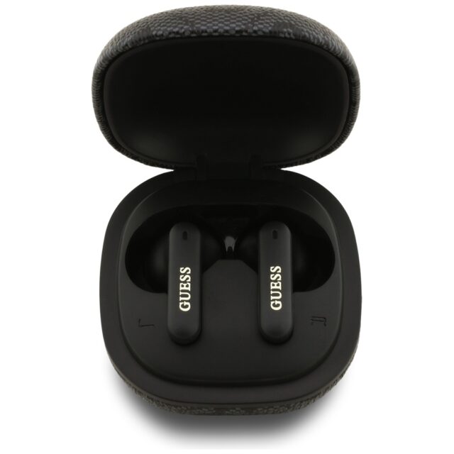 Earphones TWS ENC Guess 4G Classic Metal Logo black - imagine 3