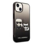 Karl Lagerfeld KLHCP14STGKCK iPhone 14/ 15 / 13 6,1" hardcase black Gradient Ikonik Karl & Choupette - imagine 4
