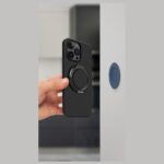 UNIQ Gripfit Premium 360 Magnetic Mount&Kickstand Magnetic Holder carbon black - imagine 2