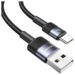 USAMS USB-A to USB-C Cable 3A 1.2m Aluminum Alloy Data Cable SY Series SJ718USB01 (US-SJ718) - imagine 2