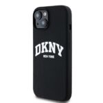 DKNY DKHMP14SSNYACH iPhone 14 / 15 / 13 6.1" black hardcase Liquid Silicone White Printed Logo MagSa - imagine 2