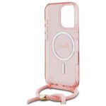 Guess GUHMP16LHCTSGNSP iPhone 16 Pro 6.3" pink hardcase Crossbody Cord Script MagSafe - imagine 6