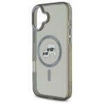 Karl Lagerfeld KLHMP16SHLSKCK iPhone 16 6.1" black hardcase IML Metal Karl&Choupette Head MagS - imagine 6
