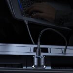 USAMS car charger C36 USB+USB-C 95W Fast Charge purple CC176CC02 (US-CC176) - imagine 8