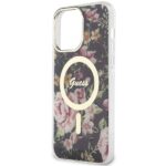 Guess GUHMP14XHCFWSK iPhone 14 Pro Max 6.7" black hardcase Flower MagSafe - imagine 6