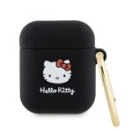 Hello Kitty HKA23DKHSK AirPods 1/2 Cover Black Silicone 3D Kitty Head