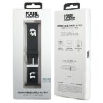 Karl Lagerfeld Strap KLAWLSLKCNK Apple Watch 42/44/45/49mm black strap 3D Rubber Karl&Choupett - imagine 4