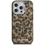 Case Karl Lagerfeld IML Leopard Pattern  MagSafe for iPhone 16 Pro Max brown - imagine 3