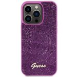 Guess GUHCP15LPMSDGSF iPhone 15 Pro 6.1" fuschia hardcase Disco Metal Script - imagine 3