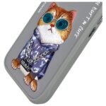 Nimmy case iPhone 16 6.1" gray Glasses Cool Cat - imagine 7