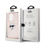 Karl Lagerfeld KLHCP15XHKLPCHP iPhone 15 Pro Max 6.7" pink hardcase IML Choupette Head & Monog - imagine 8