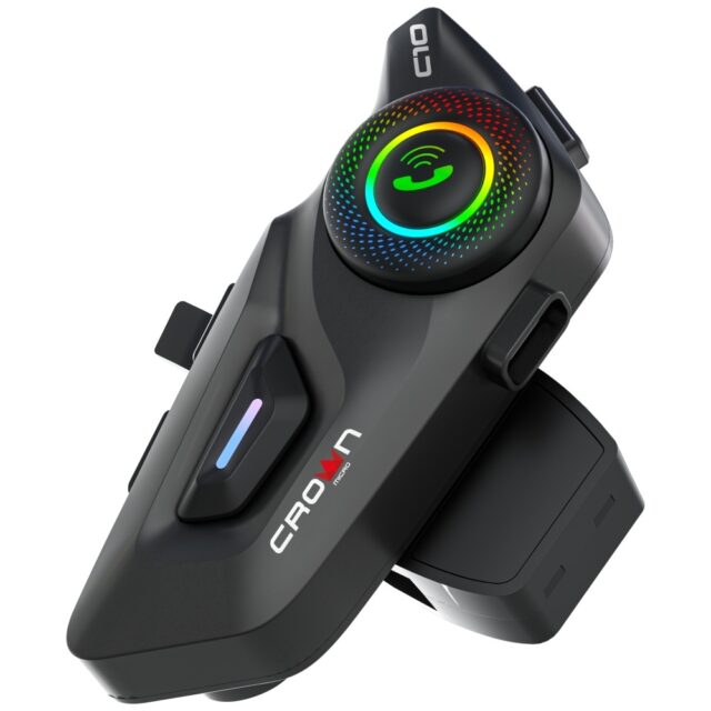Motorcycle intercom Crown C10 Bluetooth 5.3 black - imagine 6