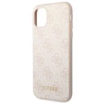 Guess GUHCN61G4GFPI iPhone 11 6,1" pink hard case 4G Metal Gold Logo - imagine 6