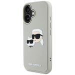 Case Karl Lagerfeld HC 3D Rubber Double Heads for iPhone 16 beige - imagine 2