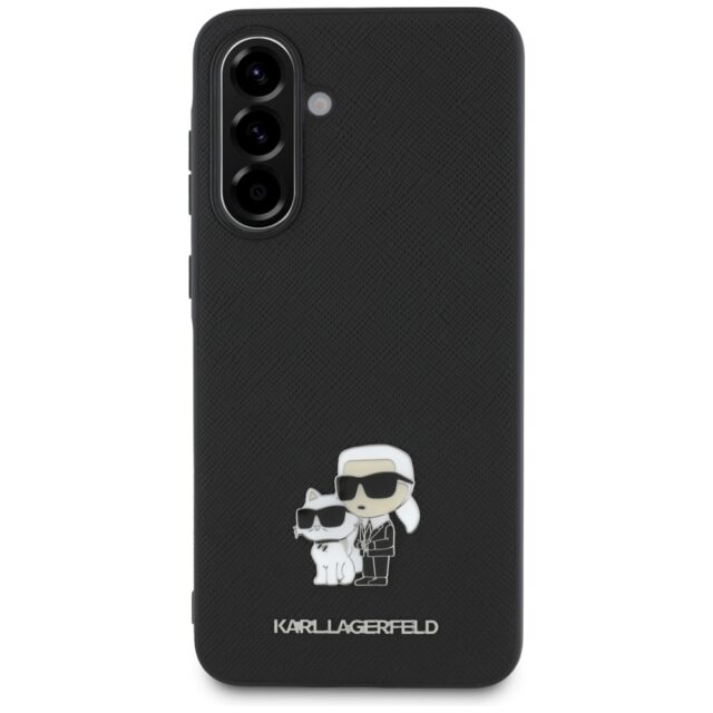 Case Karl Lagerfeld Saffiano w/ K&C Metal Logo for Samsung Galaxy A56 black - imagine 2