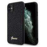 Guess GUHCN61PMSDGSK iPhone 11 / Xr 6.1" black hardcase Disco Metal Script