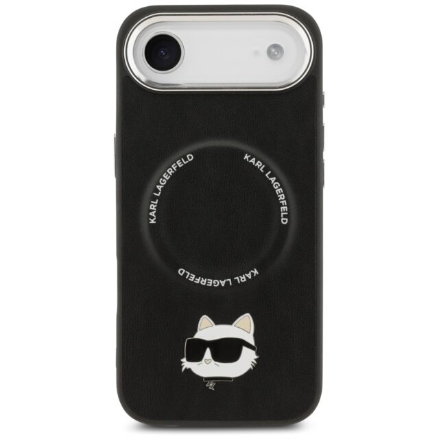 Karl Lagerfeld Choupette Pin MagSafe Case for iPhone Air Black - imagine 3