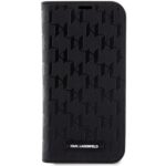 Karl Lagerfeld KLBKP14SSAKLHPK iPhone 14/ 15 / 13 6.1" bookcase black Saffiano Monogram - imagine 3