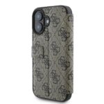 Guess GUBKP16M4GMGBR iPhone 16 Plus 6.7" brown book 4G Metal Logo - imagine 5